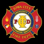 Firefighters responding to a basement fire at a home in Iowa City