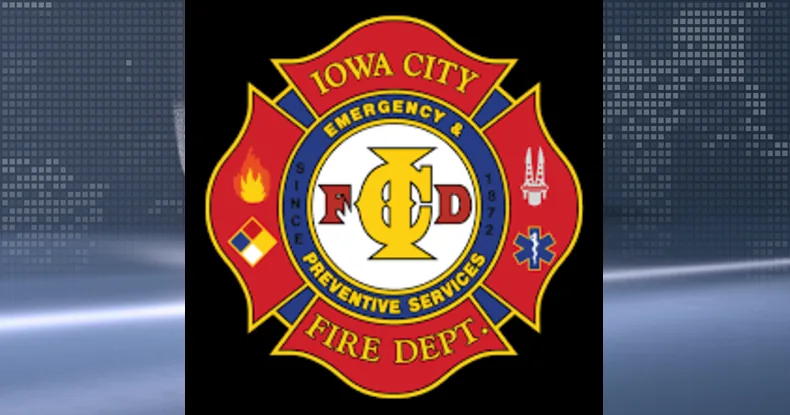 Firefighters responding to a basement fire at a home in Iowa City